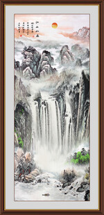 竖幅山水画