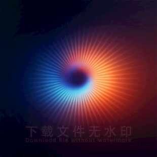 蓝橙炫彩渐变漩涡光效背景