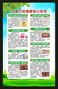 儿童口腔健康核心信息海报