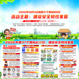 2026年国际减灾日主题展板