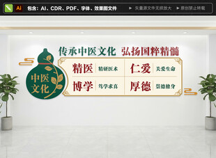 中医院文化背景墙