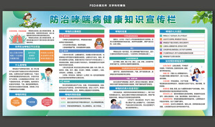 防治哮喘病健康知识宣传栏