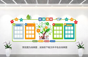 班级园地校园文化背景墙