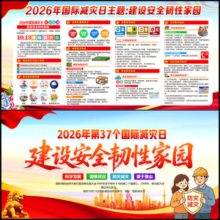 2026年国际减灾日展板