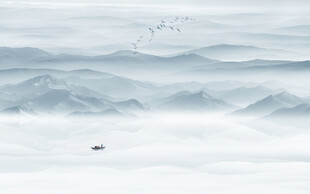 山水水墨画