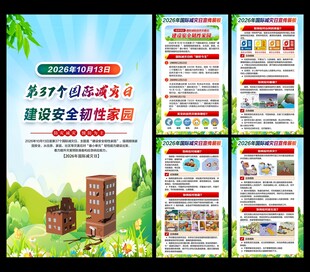国际减灾日展板