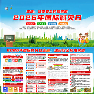 2026年国际减灾日主题展板