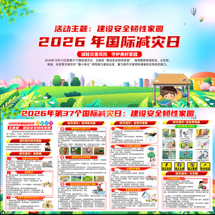 国际减灾日宣传栏