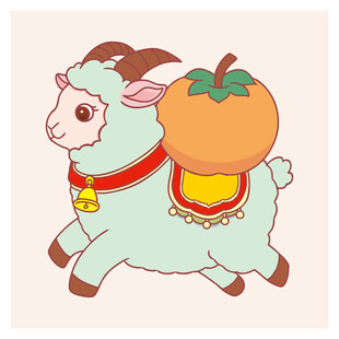 2027羊年卡通羊插画