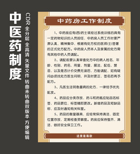 中医药制度模版