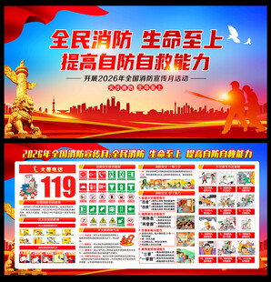 2026消防宣传月展板