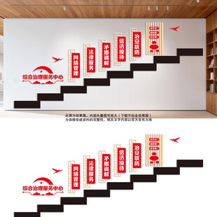 综治中心楼梯文化墙