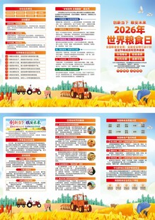 2026年世界粮食日三折页宣传