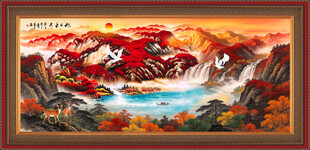聚宝盆山水画