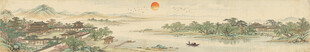 新中式宋氏美学山水画装饰画背景