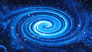 蓝色旋涡星空高清图