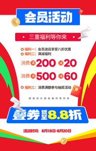会员福利促销活动海报