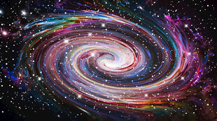 彩色星空旋涡宇宙星系