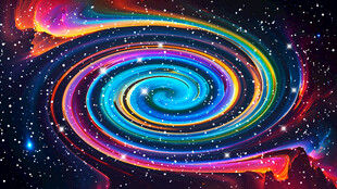 彩色宇宙星空