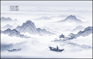 中国风山水画