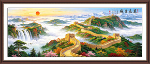 油画万里长城