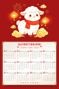 2027羊年新春年历