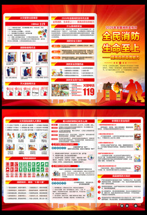 2026年全国消防宣传月三折页