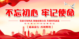 不忘初心牢记使命党建海报