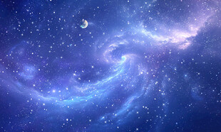 蓝色漩涡星空图