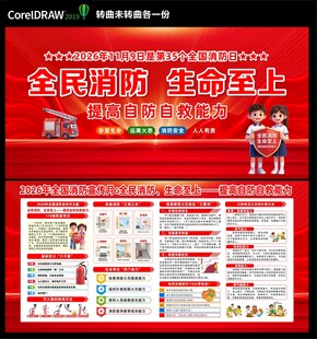2026消防月展板