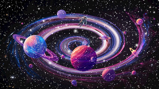 星空星球宇航太空背景