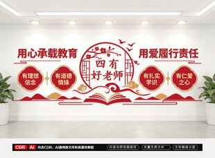 四有好老师文化墙