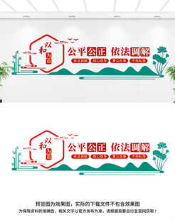依法调解文化墙