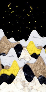 星夜抽象山水玄关装饰画