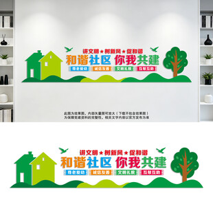 和谐社区你我共建文化墙
