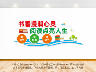 学校阅览室文化墙