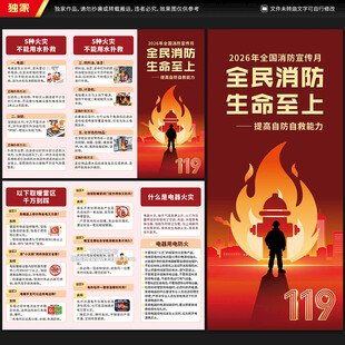 全国消防宣传月三折页