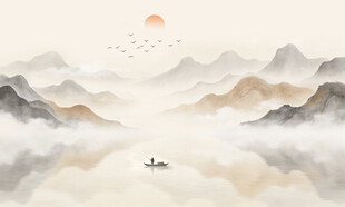 水墨山水画