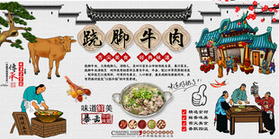 跷脚牛肉背景墙