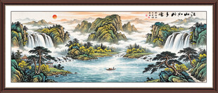 招财山水画