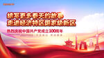 建党100周年经济特区海报背景